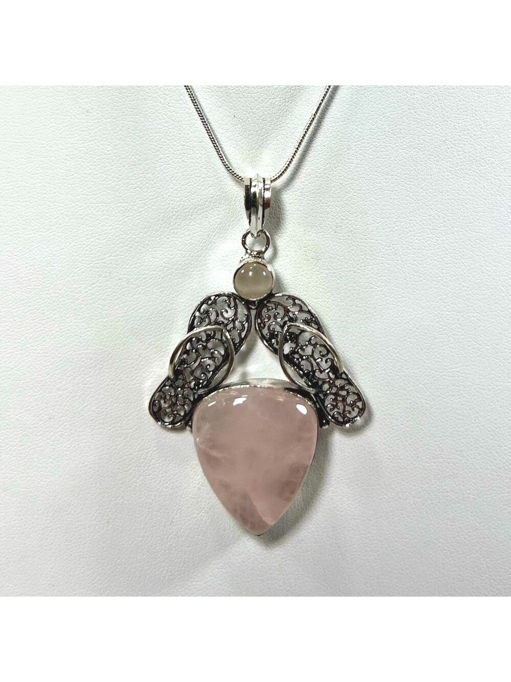 Rose Quartz 925 Gemstone Pendant